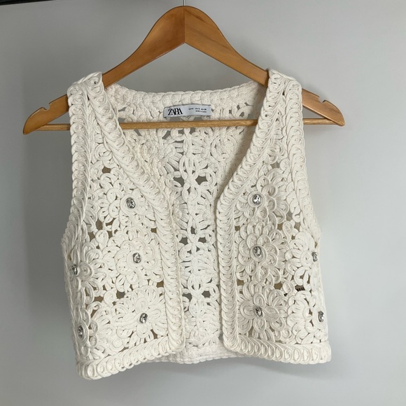 Zara Boho Knited Vest Blogger Favorite - Picture 1 of 7